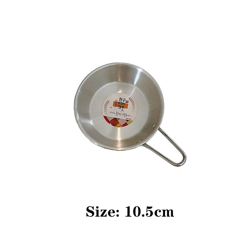 

Корейская маленькая металлическая миска для лапши с ручкой для одного человека, бытовая кухонная утварь для риса