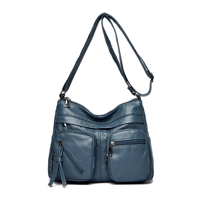 Vintage Shoulder Bag Multi-zipper Mother Bag