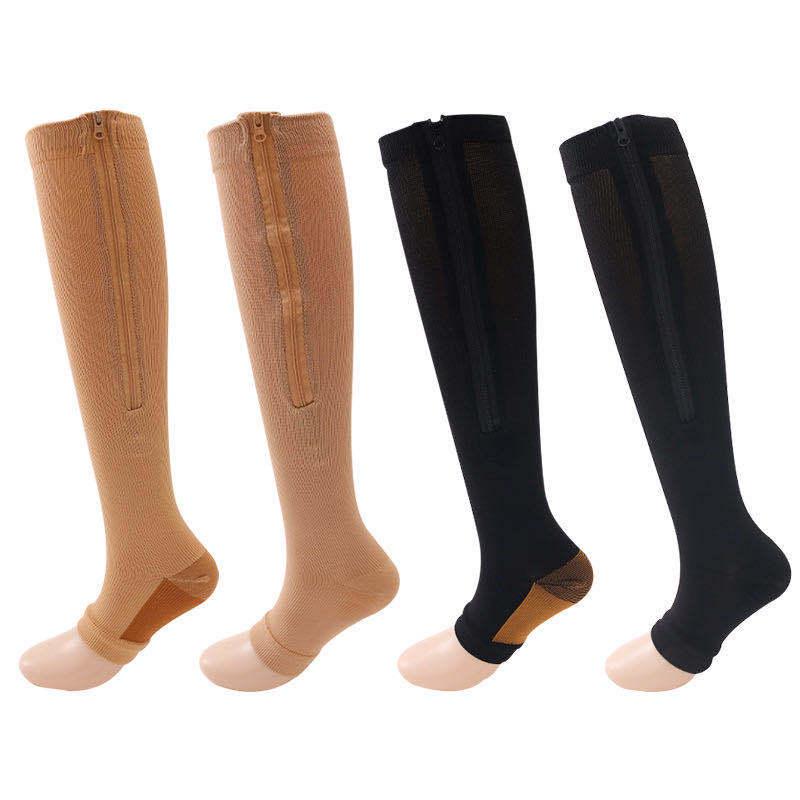 Zipper Compression Sports Socks for Calves