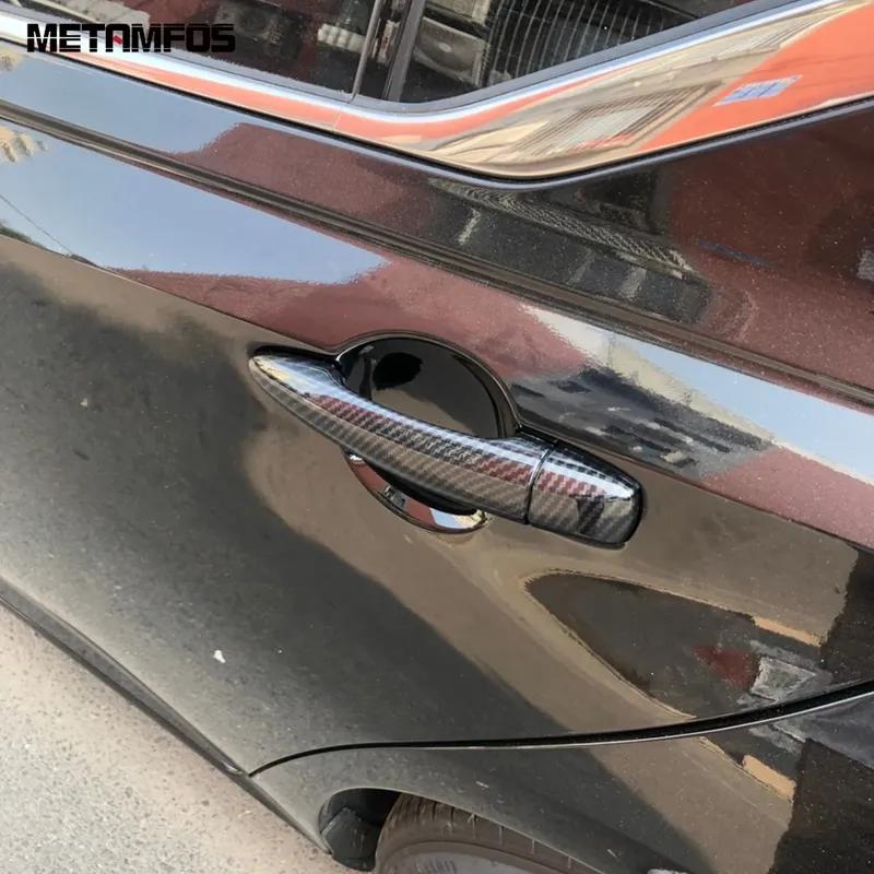 For Nissan Altima -2025/Sentra Sylphy -2025 Carbon Fiber Side Door Handle Cover Trim Protector Accessories Car Styling