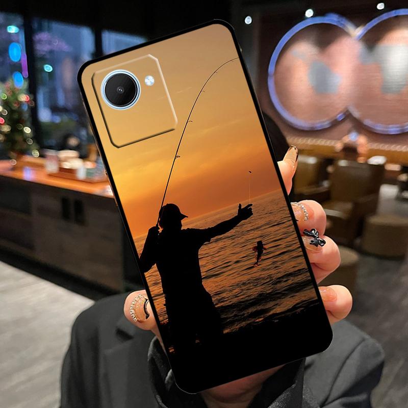 Hunter Man Fishing Dog Case For Realme 11 Pro Plus 15 14 13 12 GT7 Pro GT6 C55 C51 C53 C35 C33 C61 C65 C67 C71 C75