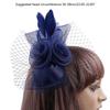 1920s Feather Yarn Hat Shape Hairpins Bride Hair Clip Feather Yarn Hat Headdress Y2k Style Hair Clip for Wedding  White