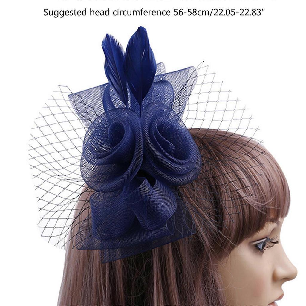 1920s Feather Yarn Hat Shape Hairpins Bride Hair Clip Feather Yarn Hat Headdress Y2k Style Hair Clip for Wedding  White