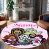 Personalized M-Monster High Draculaura Round Chair Office Rug - Perfect for Mat, Office Chair & More - Ideal Gift for Birthdays and Holidays