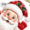 Festive Home Window Decor Christmas Static Clings, Santa Snowman PVC Stickers, Waterproof Clings Glass Decals for Shop Holiday Decorations Snowflake
