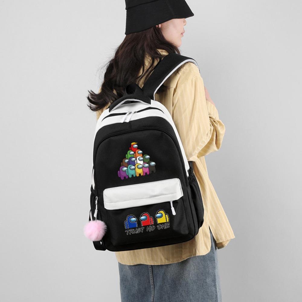 School bag backpack five Wu backpack candy color large capacity student school bag stationery