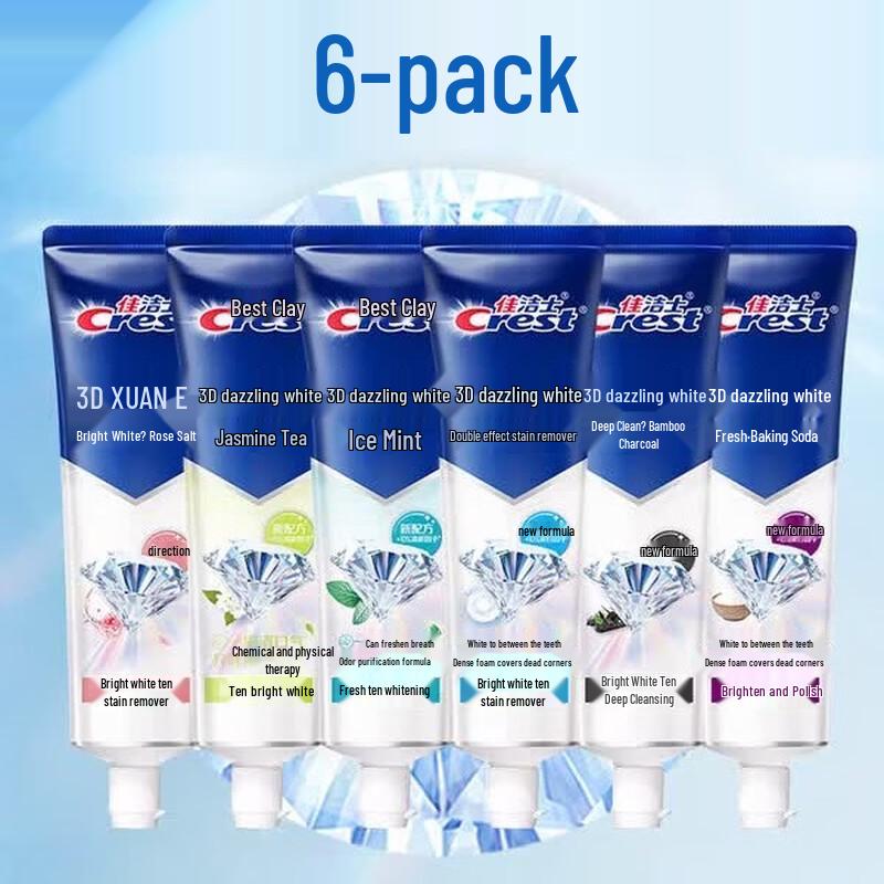 Crest 3D White Fresh Breath Toothpaste, 3-Pack