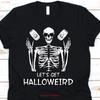 Halloween T Shirt Skeleton Bones Pumpkin Witch Spooky Cute Vintage Unisex Stylish Comfortable Casual Versatile Fashion
