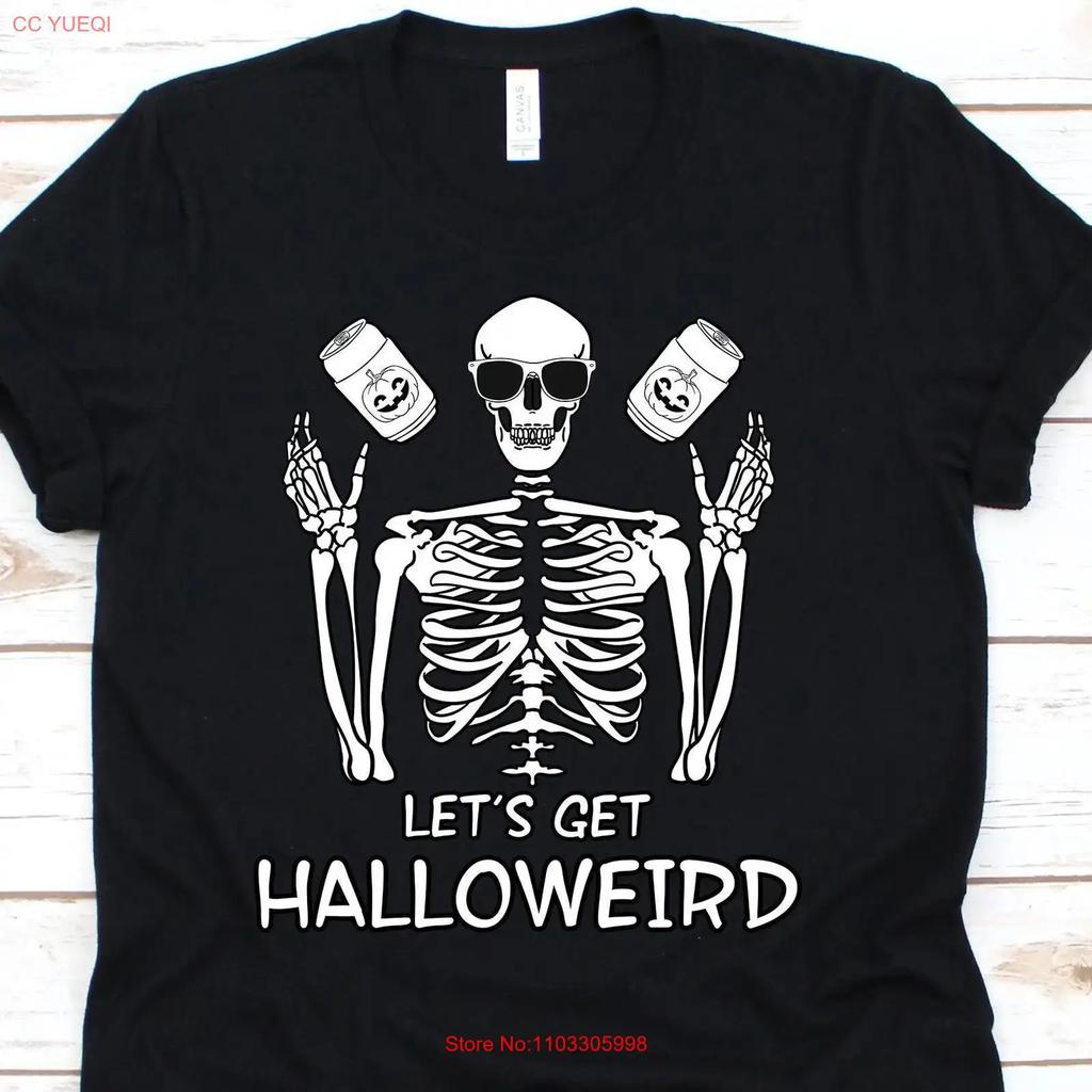 Halloween T Shirt Skeleton Bones Pumpkin Witch Spooky Cute Vintage Unisex Stylish Comfortable Casual Versatile Fashion