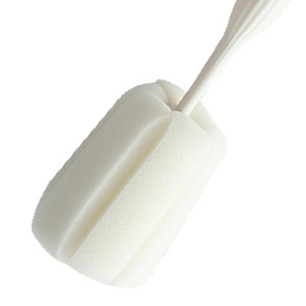 Sponge Bottle Dish Brush Cleaning Long Handle Scrubbing Soft Sponge Washing Cup Brush White