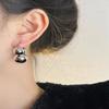 2024 High-End Retro Glossy Round Ear Cuff Earrings for Women - Stylish Niche Design Metal Jewelry