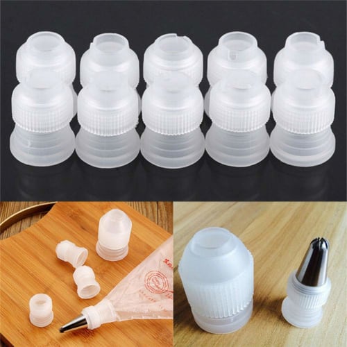 Aysekone 24-Pack Cake Decorating Couplers & Nozzles ? Plastic Icing Piping Tips Set for Pastry, Flower Design, and Baking Tools