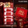 Folding Red Envelope 6/10 Card Slots Red Pocket Lucky Money Evenlopes Red Ita Bag Spring Festival Hongbao Nouvel An Chinois 2026