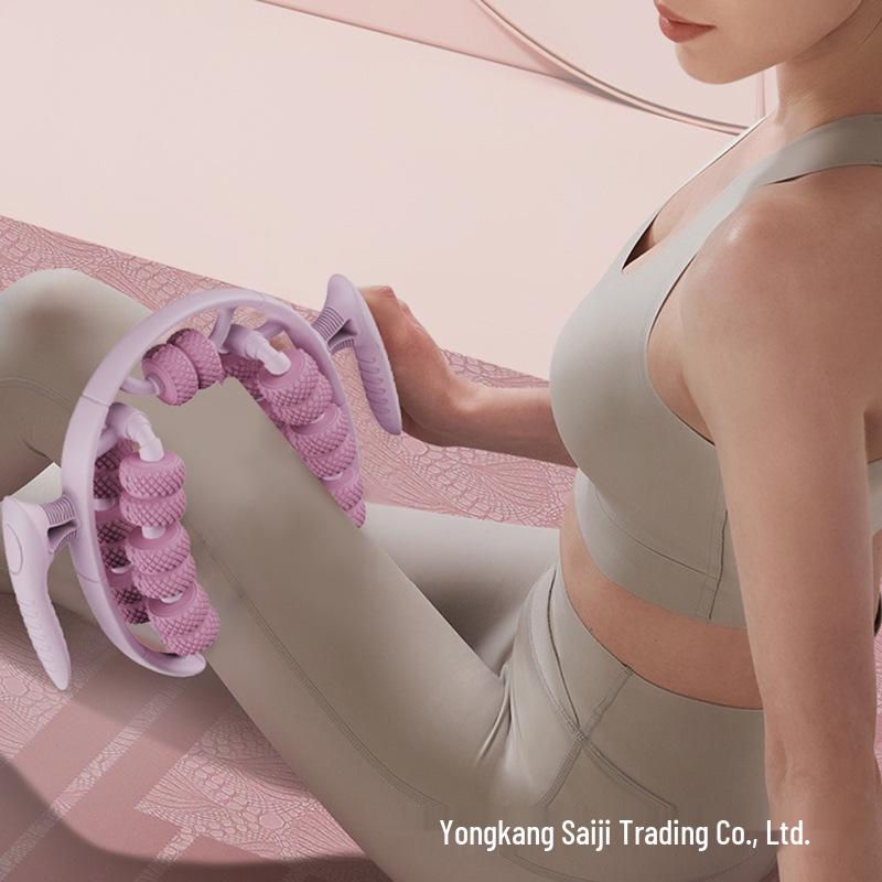 26-Wheel Ring Leg Massager: Relax Calf Muscles, Slim Legs, and Enhance Beauty with This Yoga Massage Roller