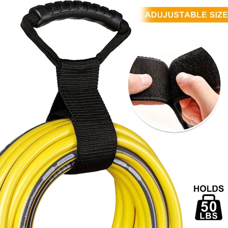 Storage Strap Heavy-Duty Hook And Loop Cord Carrying Strap, Hanger, And Organizer With Handle For Pool Hoses Garden Hoses Cables