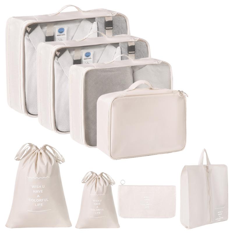 6/7/8/9/10 Pcs Set Travel Organizer Storage Bags Suitcase Packing Cubes Set Cases Portable Luggage Clothes Shoe Tidy Pouch Folding