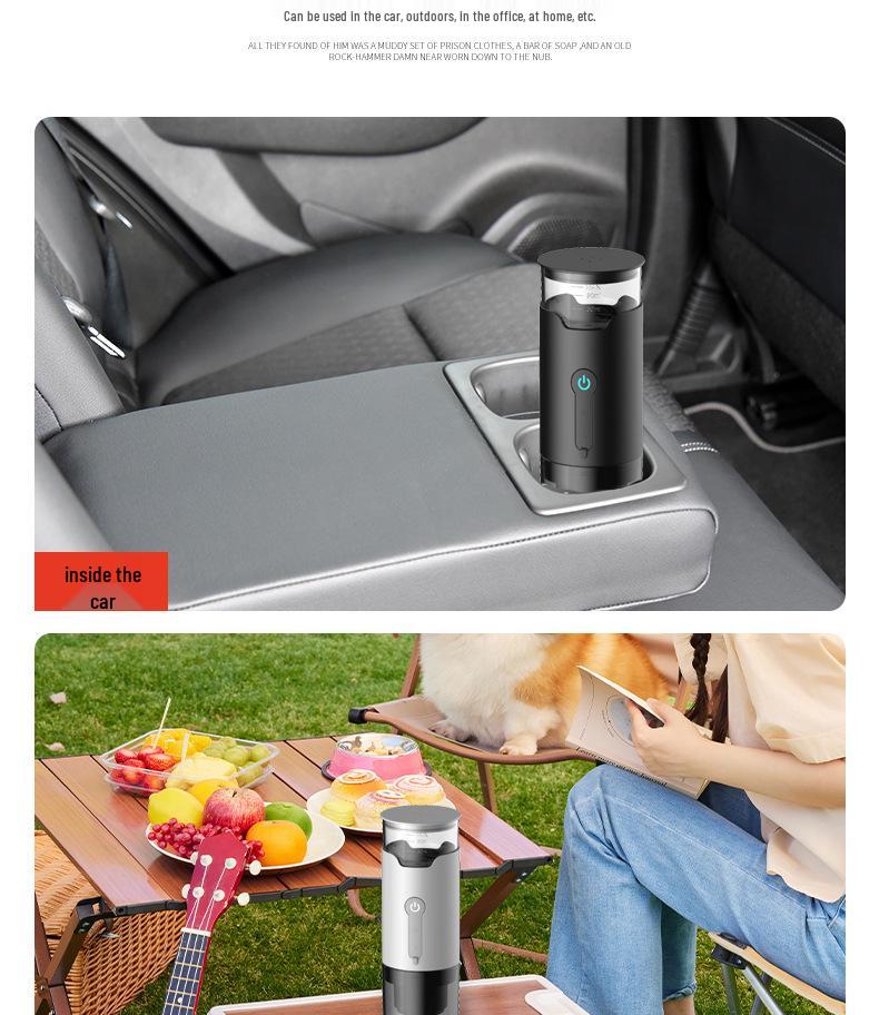 Compact Automatic Travel Espresso Machine with Pump Pressure