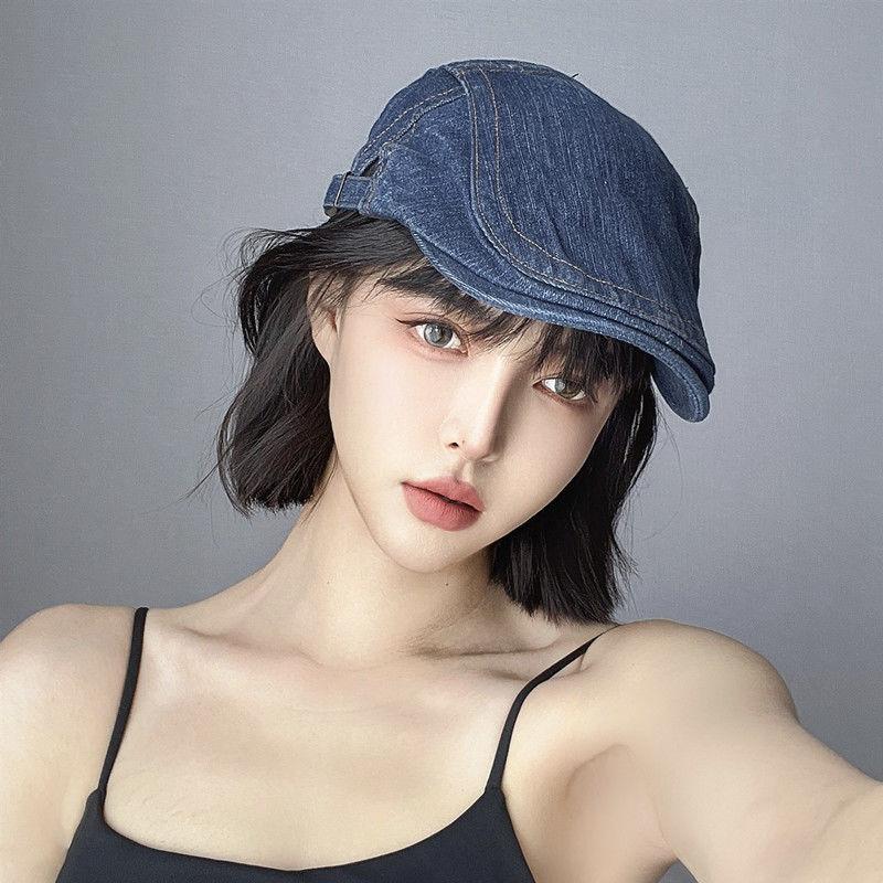 Japanese Retro Thin Section Cowboy Hat Women's Spring and Summer Literary Peaked Cap All-match Beret Korean Trend Forward Hat