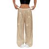 Sequin Pants Women Stretchy High Waist Wide Leg Pant Casual Loose Glitter Trousers Bling Party Clubwear