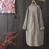 Women's Blouse Loose Cotton-Linen Shirt Women's Long Coat Shirt