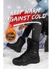 New Men's Autumn/Winter Russian Combat Boots: Thick, Comfortable, Plus Velvet; Available in Sand and Black.