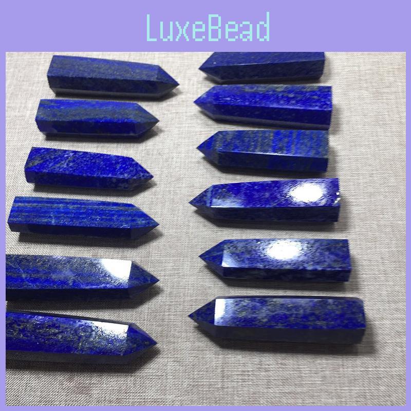 Realistic Natural Rock Lapis Lazuli Quartz Crystal Stone Point Healing Wand Dark Blue Gift Promotes Spiritual Growth
