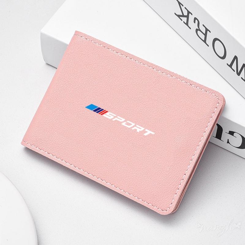 Car Logo Coin Purse Wallet Credit ID Card Bag Leather Coin Purse For BMW 1 3 5 Series G30 G20 F30 F10 E60 X1 X3 E70 F15 F48a ya2