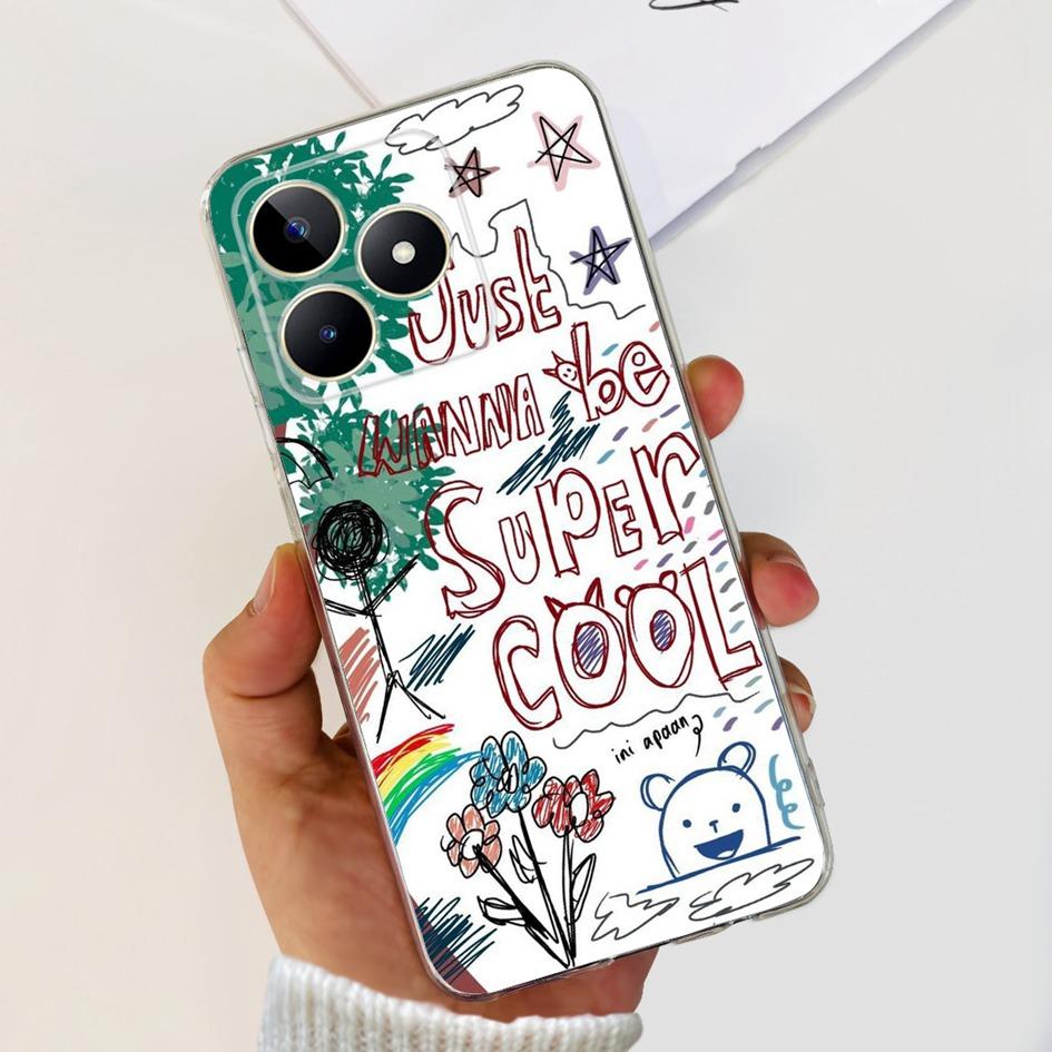 For Cover Realme C53 Phone Case 6.74" 2023 New Fashion Astronaut Soft Silicone Clear Back Cover For Realme C53 RMX3760 C 53 Capa