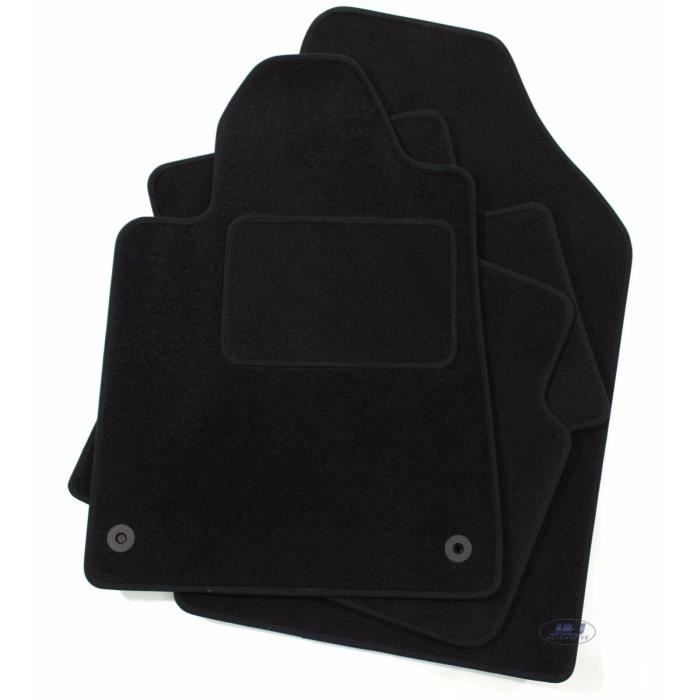 Tapis De Sol Noir Velours - J&J AUTOMOTIVE - Peugeot 407 - Sur Mesure - Antidérapant - Imperméable