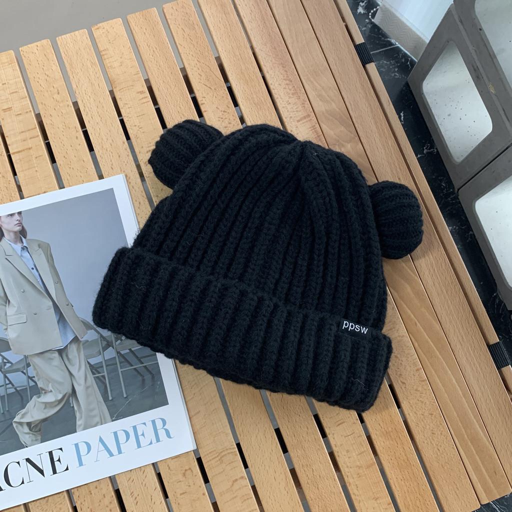 Design Bear Lovely Winter Hat For Women Soft And Warm Knit Beanie With Brim Short