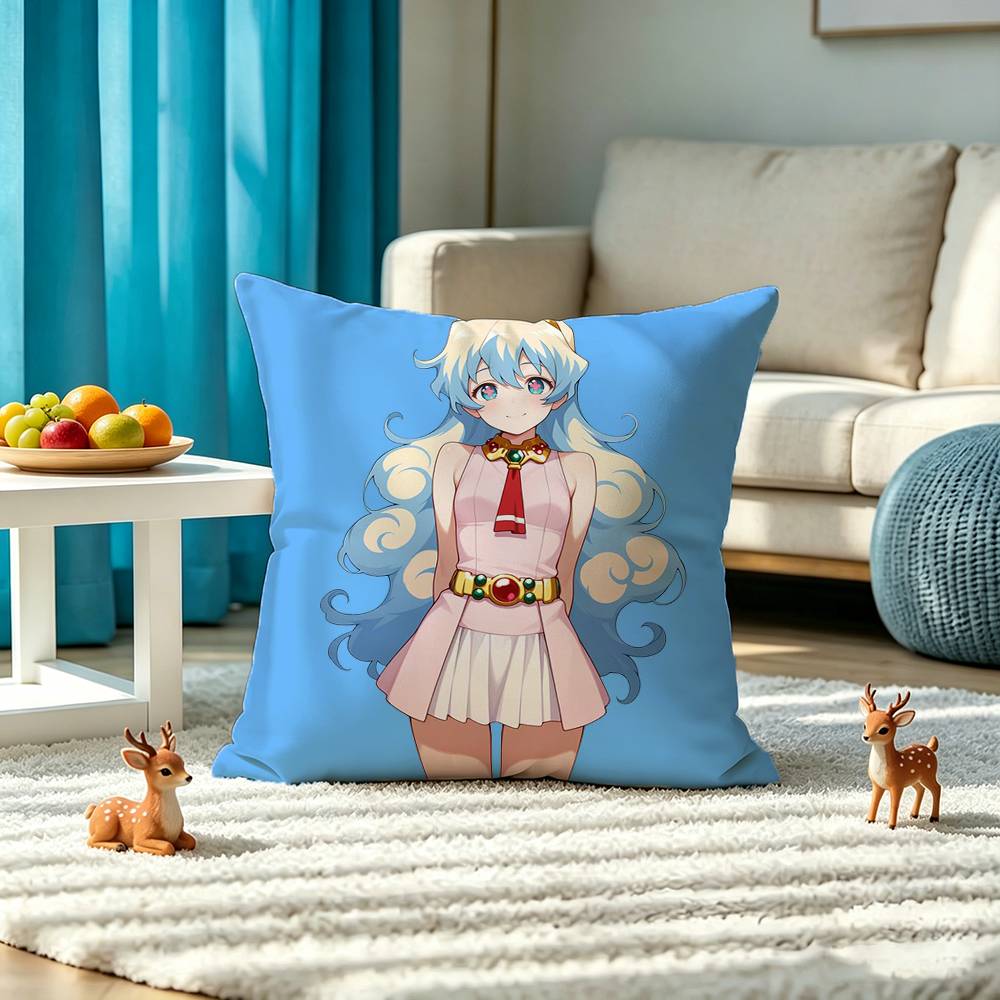 G-Gurren Lagann Nia Teppelin Pillow Case Square Double-Sided Sofa Cushion Cover Bedroom Bedside Pillow