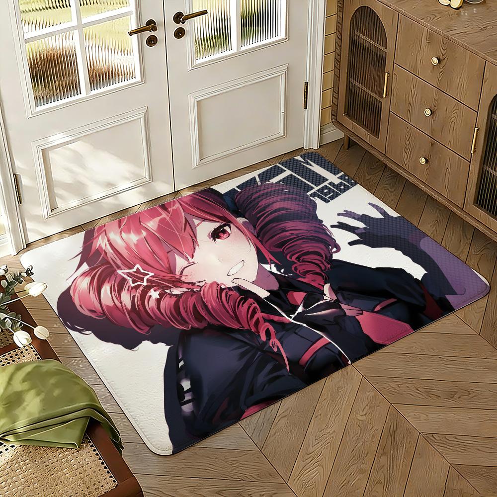 K-Kasane Teto Pink American Floor Mat Soft Thickened Absorbent Non-Slip Bedroom Living Room Door Mat Home Decor Flannel Rugs