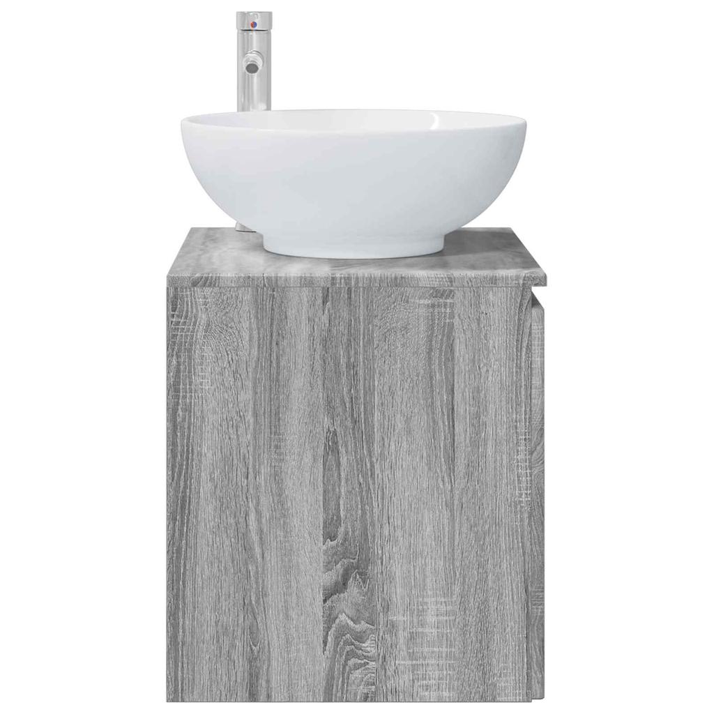 Wall Mounted Washbasin Vanity in Grey Sonoma 49.5 x 44.5 x 65 cm