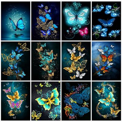 Diamant-Kunst-Malerei-Set, Tier-5D-Diamant-Stickerei, Kreuzstich, Schmetterling, Bilder von Strasssteinen, Mosaik-Dekoration
