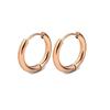 2 PCS Small Hoop Earrings Silver Color Stainles Steel Round Pendientes Anti-allergy for Women Men 2025 Fashion Jewelry Gifts