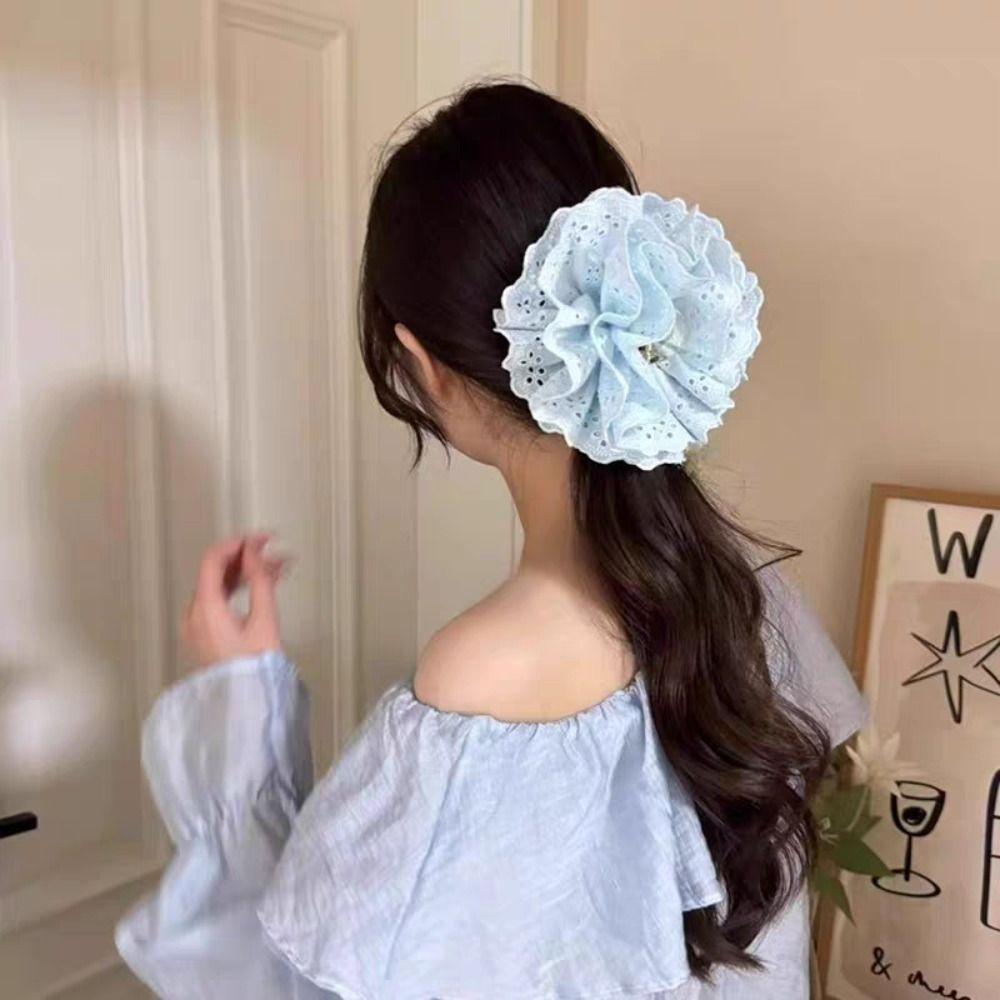 

Plastic lace headband Clip Lace Shark Clamp Chic Hair Grasp Girls бежевий