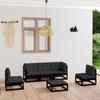 Day and Night - Day and Night Garden Furniture Set 6 Pieces and Cushions Solid Pine Wood