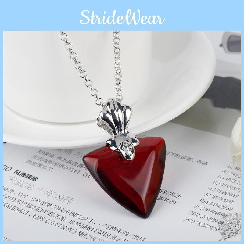 Fate Tohsaka Night Rin Necklace With Resin Heart For Cosplay Travel Or Gift Use