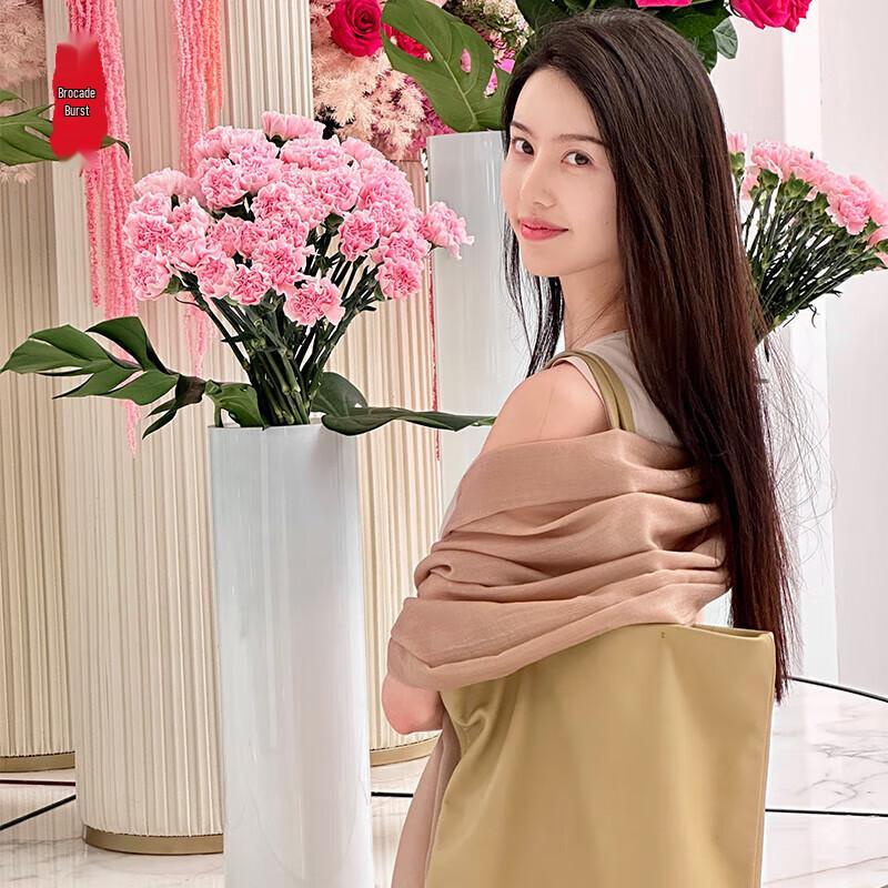 Women's Thin Mulberry Silk Scarf Shawl - Chinese Ethnic Style