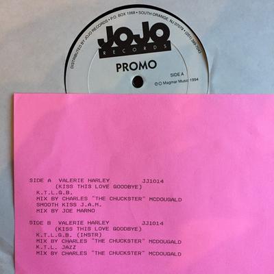 12inch Record VALERIE HARLEY  Kiss This Love Goodbye JJ1014 JoJo Records 1994 US Dance  Electronica Used
