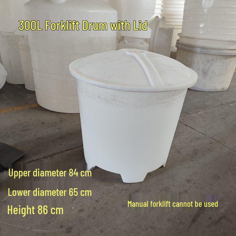 Heavy-Duty Reinforced Plastic Storage Barrel