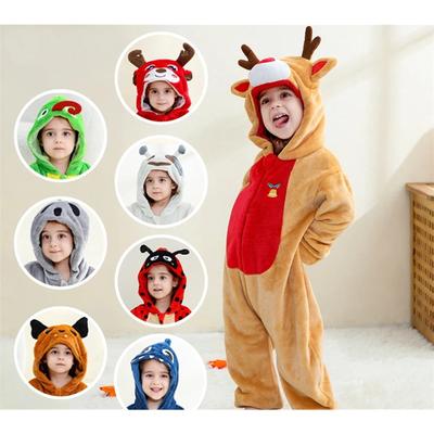 Detská overalová halloweenska kostýmová vianočná pyžama flísová súprava teplé vianočné kostýmy pre chlapcov a dievčatá pohodlné sviatočné prezliekanie