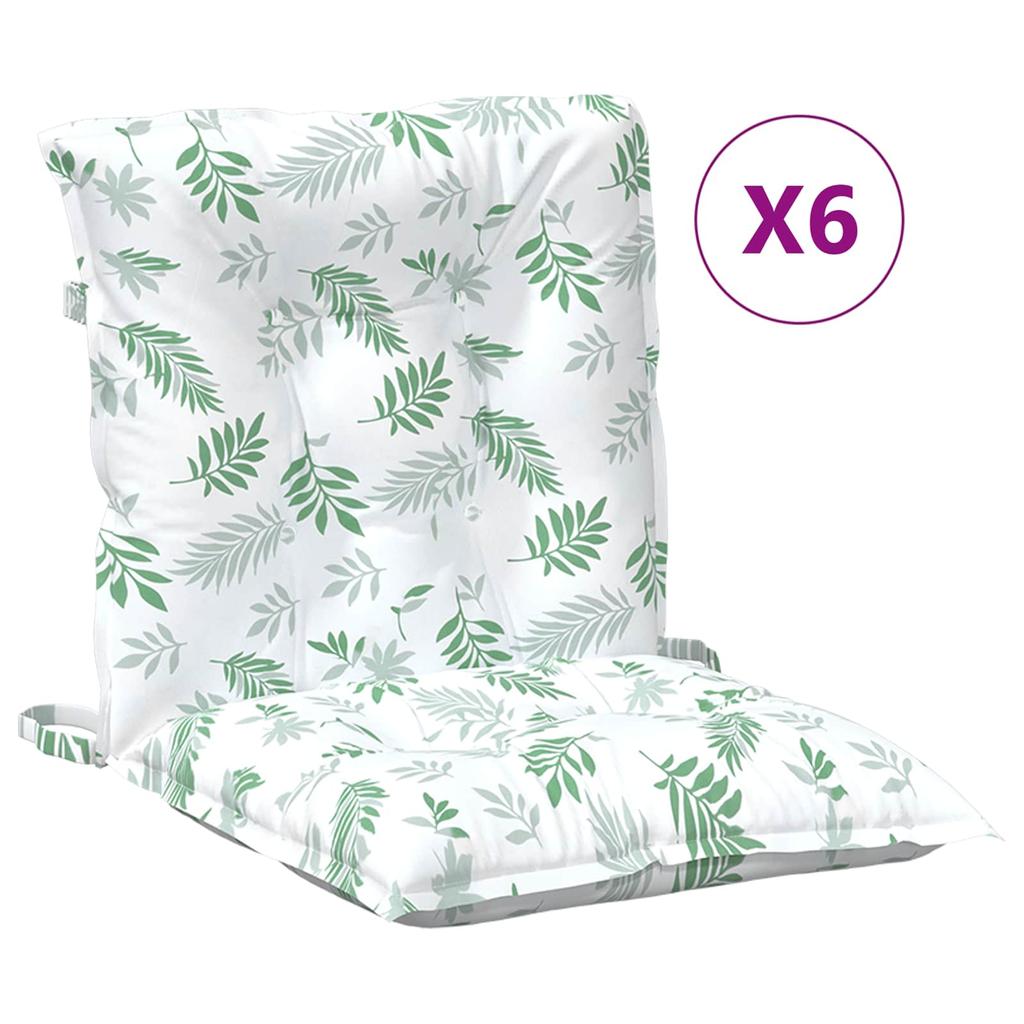 Outdoor Cushion Set 6 pcs White 100 x 50 x 7 cm Fabric