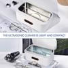 Ultrasonic Cleaner, 45 kHz Ultrasonic Glasses Cleaner with 4 Modes, 400 ml Ultrasonic Cleaner, Stainless Steel Ultrasonic Cleaner for Jewelry, Glasses