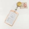 Aluminum Alloy ID Tag Work Card Sleeve with Lanyard Name Badge Holder Pass Card Protective Case Retractable Badge Reel