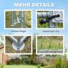 Chicken Coop with UV-resistant Waterproof Fabric, Safety Lock, for 10-15 Chickens, Steel, 3 X 3.4 X 1.9 M, Silver
