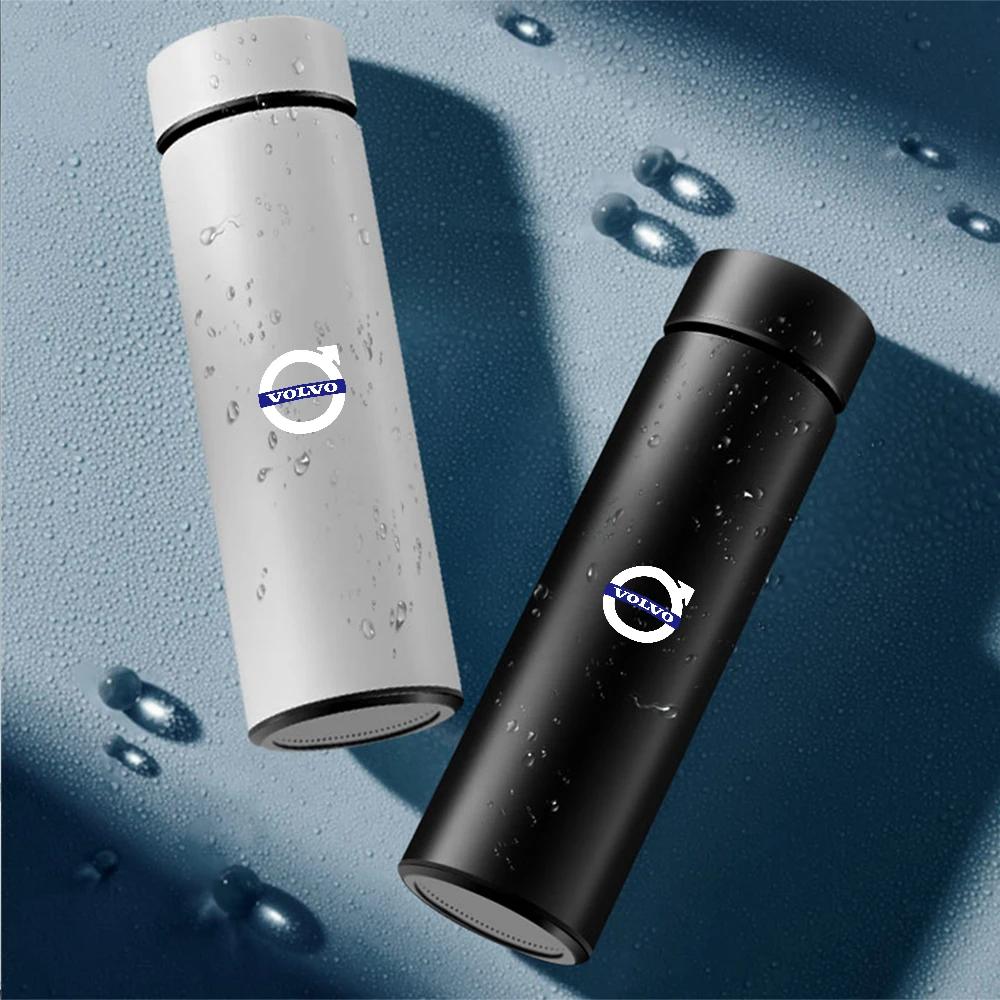 Car Stainless Steel Smart Thermometer Cup LED Temperature Display Thermos Bottle For Volvo Rdesign XC60 XC90 V40 V50 V60 AWD S60
