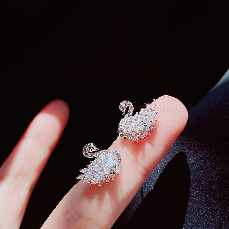 

Корейские модные серьги из циркония и серебра 925 пробы для женщин