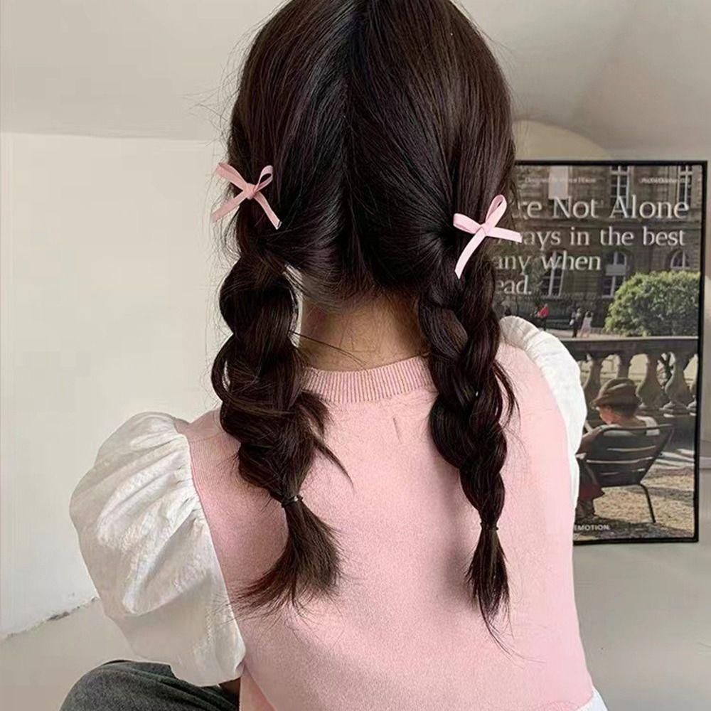 Balletcore Girl Hair Clip Bowknot Female Hair Accessories Cute Korean Style Headwear  For Women