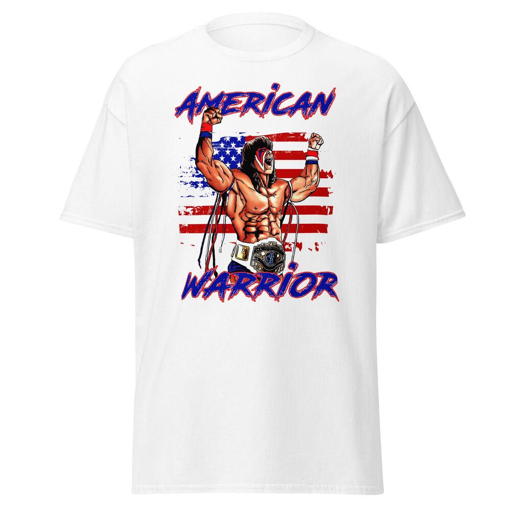 American Warrior klassisk t-skjorte 80-talls t-skjorte Ultimate warrior